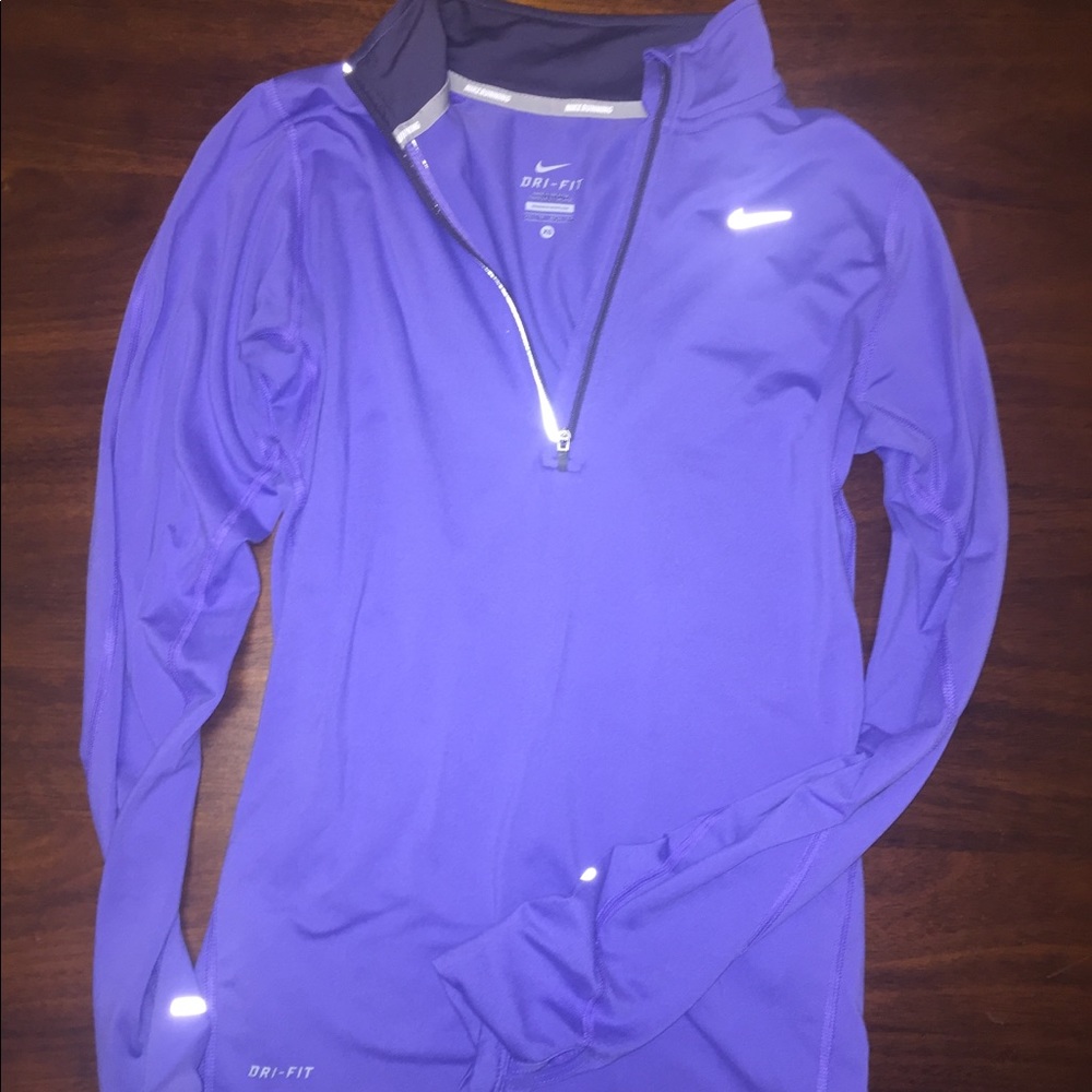 Light purple Nike half zip up shirt